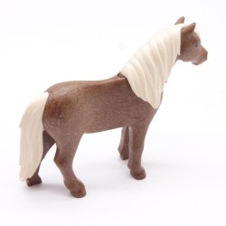 Playmobil 40951 Poney Marron et Blanc