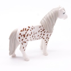 Playmobil 40953 Poney Blanc et Taches Marrons