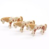 Playmobil 40957 Lot de 3 Poneys Blanc et Marron Sales et Jaunis