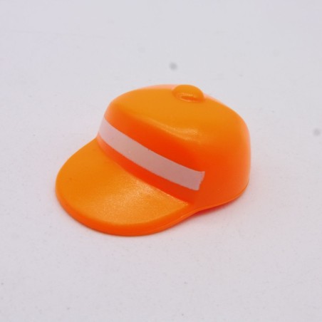 Playmobil 31730 Casquette Adulte Orange Fluo et Blanc
