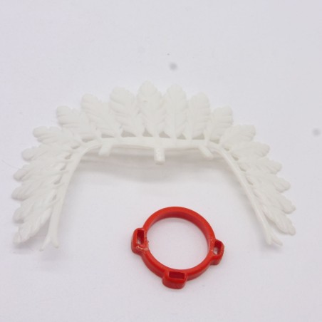 Playmobil 2730 Coiffe de Chef Indien Vintage avec Plumes Petites Traces de Colle et Petite Casse