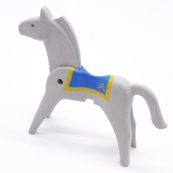 Playmobil 14723 Cheval 1ere Génération Gris Couverture Selle Cavalerie