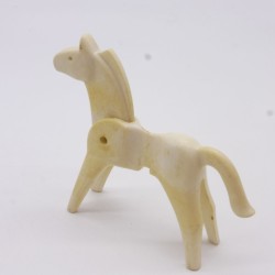 Playmobil 3883 Cheval Blanc 1ere Génération sale et jauni