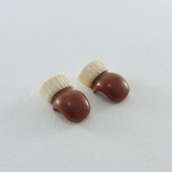 Playmobil 7651 Paire de Gants Moufles Adultes Marron et Blanc