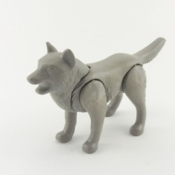 Playmobil 1143 Loup Gris Gueule Ouverte
