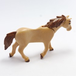 Playmobil 4802 Cheval 3eme Génération Marron Clair avec Crinière Marron