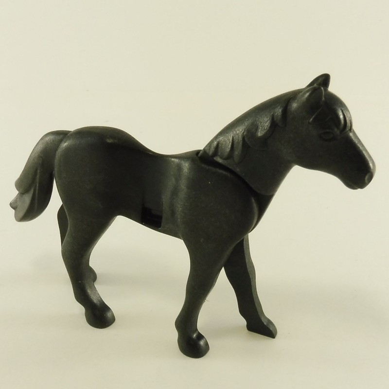 Playmobil 24253 Cheval Noir 2eme Génération avec Crinière Noire