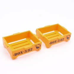 Playmobil 40991 Lot de 2 Caissettes Hautes Oranges