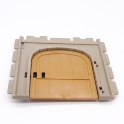 Playmobil 41050 Grand Mur Gris avec Porte et Serrure Steck Médiéval Léger Jaunissement