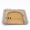 Playmobil 41050 Grand Mur Gris avec Porte et Serrure Steck Médiéval Léger Jaunissement