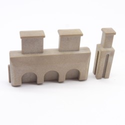 Playmobil 41068 Créneau Gris avec 1 Connecteur Steck Médiéval Léger Jaunissement