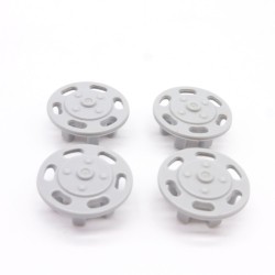 Playmobil 41144 Lot de 4 Enjoliveurs de Roue Gris