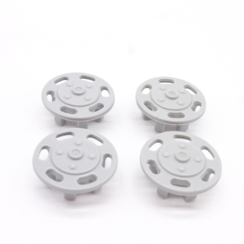 Playmobil 41144 Lot de 4 Enjoliveurs de Roue Gris