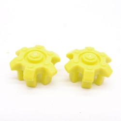 Playmobil 41147 Lot de 2 Enjoliveurs de Roue Jaune Fluo