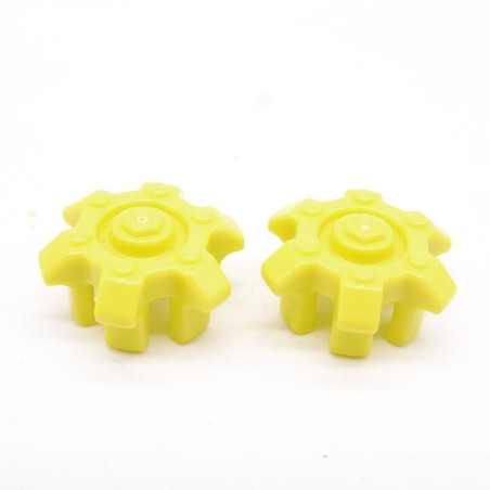 Playmobil 41147 Lot de 2 Enjoliveurs de Roue Jaune Fluo