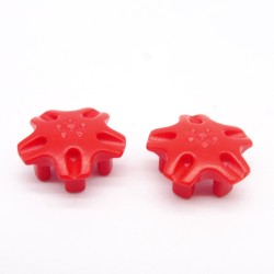 Playmobil 41148 Lot de 2 Enjoliveurs de Roue Rouges
