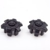 Playmobil 41149 Lot de 2 Enjoliveurs de Roue Noirs