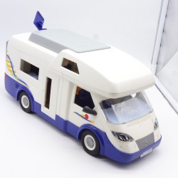 Playmobil 41325 Camping Car Blanc et Bleu 4859 Légérement Usé