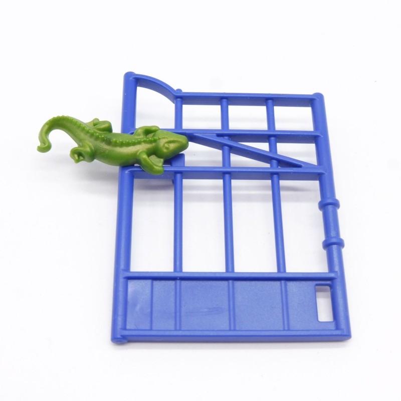 Playmobil 41328 Grille Bleue Entrée Zoo avec Serrure Verte 4850 4852