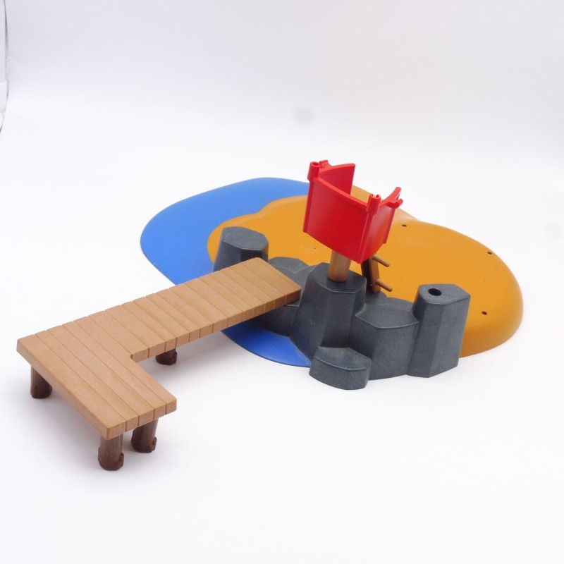 Playmobil 41332 Plage avec Ponton et Cabine Sauveteurs 3664