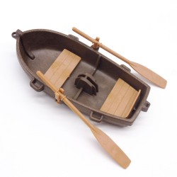 Playmobil 2401 Barque de Pirate Marron Vintage avec Accessoires