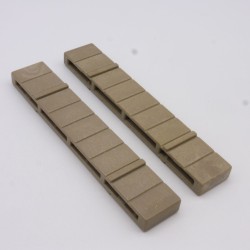 Playmobil 35757 Lot de 2 Connecteurs Plat Gris Steck Médiéval Léger Jaunissement