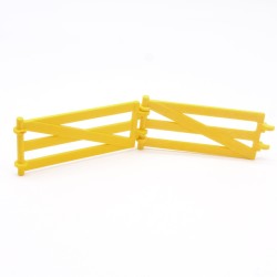 Playmobil 17894 Lot de 2 Barrières Jaunes Maison Western 3769 6410 dont 1 cassée