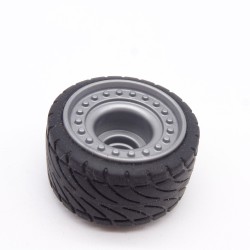 Playmobil 31845 Roue de Voiture Diamètre 34mm Largeur 18mm Jante Grise