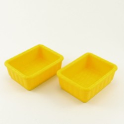 Playmobil 4565 Lot de 2 Panier Osier Jaune Rectangulaires