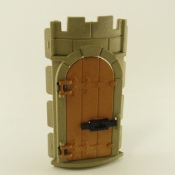 Playmobil 7366 Mur Gris Arrondi Médiéval Porte 3665 3666 4063 5738 Léger Jaunissement