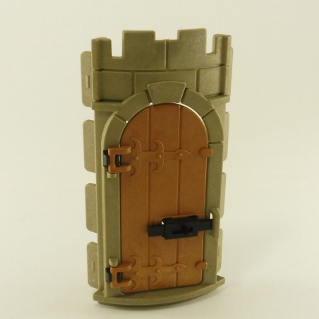 Playmobil 7366 Mur Gris Arrondi Médiéval Porte 3665 3666 4063 5738 Léger Jaunissement