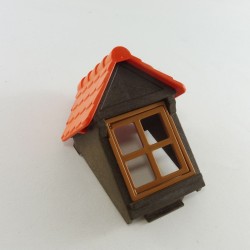 Playmobil 9818 Toit Rouge avec Fenêtre Marron Steck Médiéval 3448 3450 3556 3666
