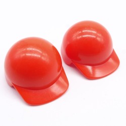 Playmobil 41360 Lot de 2 Casques de Moto Vintage Rouge Orangé