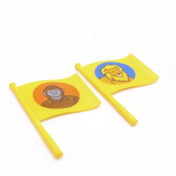 Playmobil 41389 Lot de 2 Drapeaux Jaunes Zoo 3240