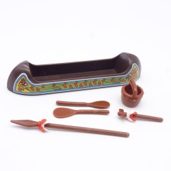 Playmobil 41398 Canoé Indien Vintage Marron avec Accessoires