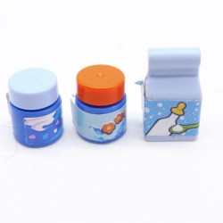 Playmobil 41482 Lot de 3 pots et Boite Bleus