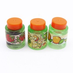 Playmobil 41491 Lot de 3 Gros Pots Légumes Fruits Nourriture