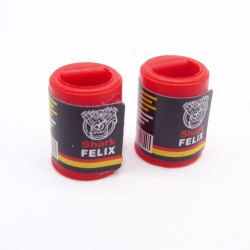 Playmobil 41495 Lot de 2 Boites de Conserve Rouge Huile HELIX