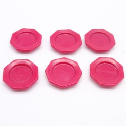 Playmobil 41501 Lot de 6 Assiettes Rose Foncé