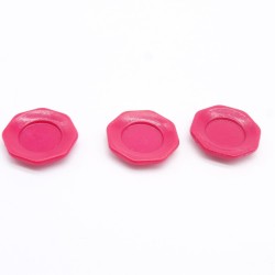 Playmobil 41502 Lot de 3 Petites Assiettes Rose Foncé