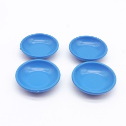 Playmobil 41503 Lot de 4 Petites Assiettes Creuses bleues