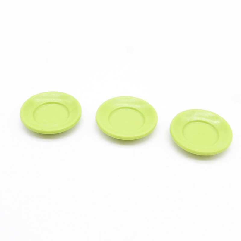 Playmobil 41504 Lot de 3 Petites Assiettes Vertes