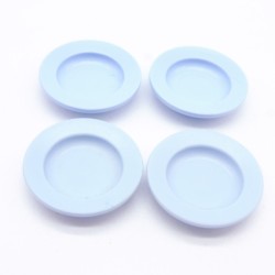 Playmobil 41505 Lot de 4 Assiettes Bleu Clair