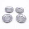 Playmobil 41506 Lot de 4 Petites Assiettes Gris Argent