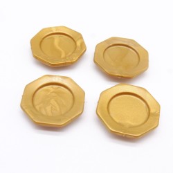 Playmobil 41507 Lot de 4 Assiettes Dorées