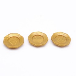 Playmobil 41508 Lot de 3 Petites Assiettes Dorées