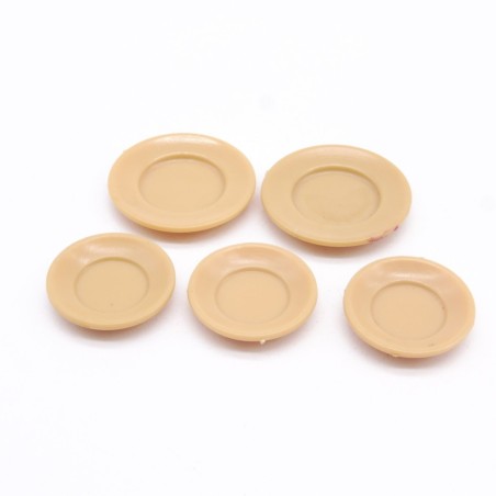 Playmobil 41509 Lot de 5 Assiettes Marron Clair
