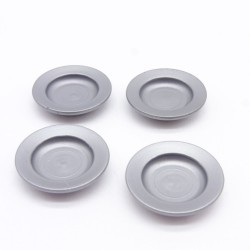 Playmobil 41512 Lot de 4 Assiettes Gris Argent