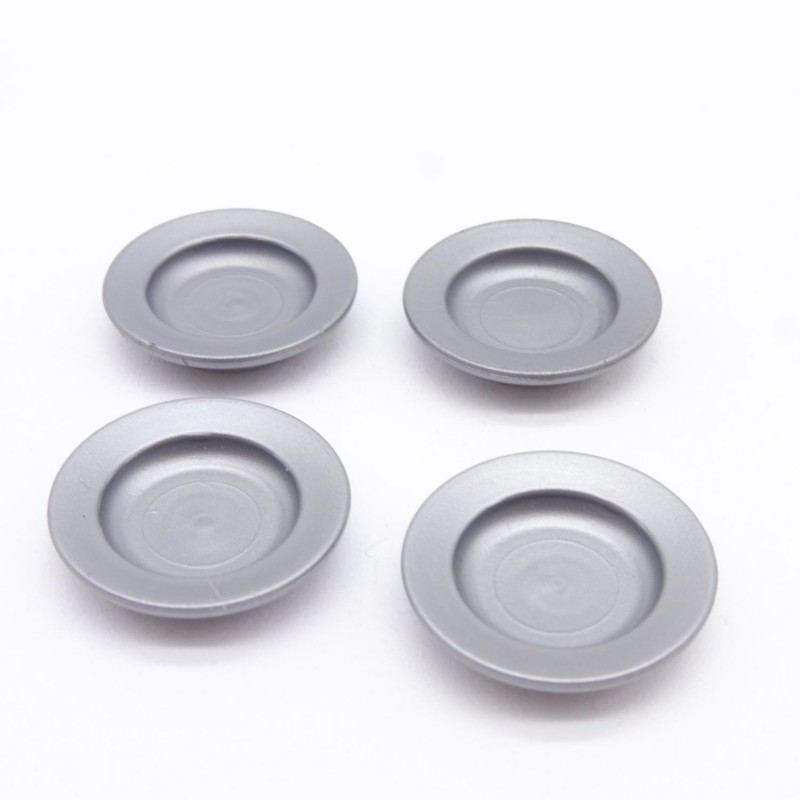 Playmobil 41512 Lot de 4 Assiettes Gris Argent