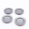 Playmobil 41512 Lot de 4 Assiettes Gris Argent